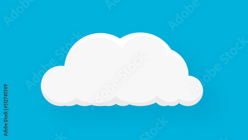 Cloud on a blue background