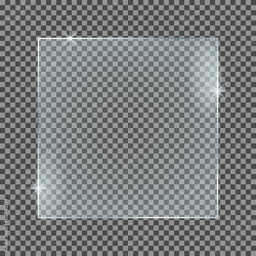 Glass plate isolated on a transparent background