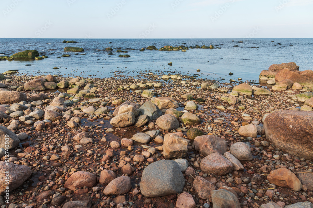 Baltic Sea coast on a summer morning. Landscape photo Baltic Sea coast on a summer morning. Landscape photo