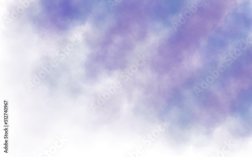 purple and blue spot at the top of the white background. watercolor illustration background