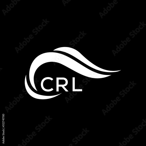 CRL letter logo. CRL best black ground vector image. CRL letter logo design for entrepreneur and business. photo