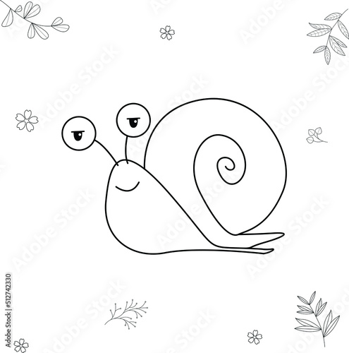 snail with a flower