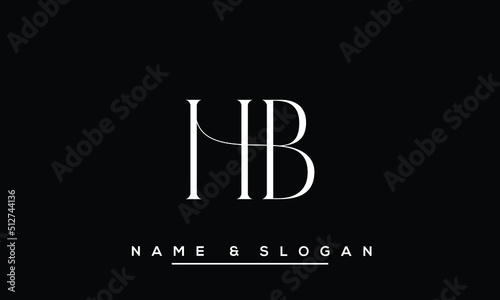 HB,  BH,  H,  B  Abstract  Letters  Logo  Monogram