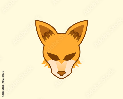 red fox head logo concept