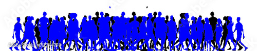 The crowd silhouette vector illustration