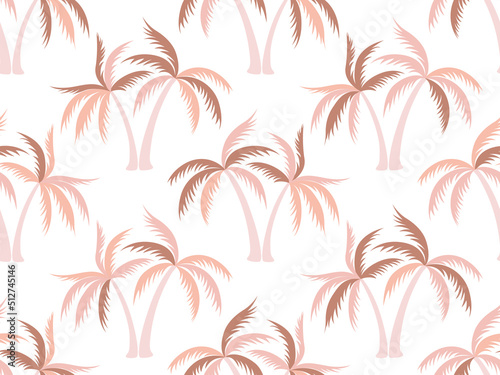 Palm tree minimal seamless pattern vector design.