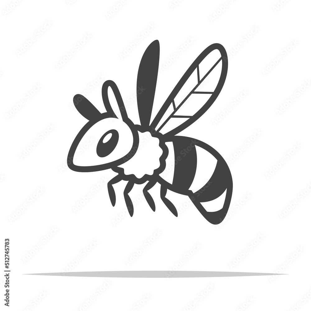 Wasp icon transparent vector isolated