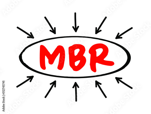 Fototapet MBR Master Boot Record - information in the first sector of any hard disk that i