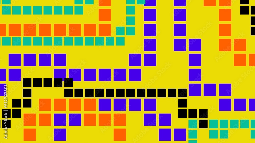 Abstract random square line yellow background Abstract random square line yellow background