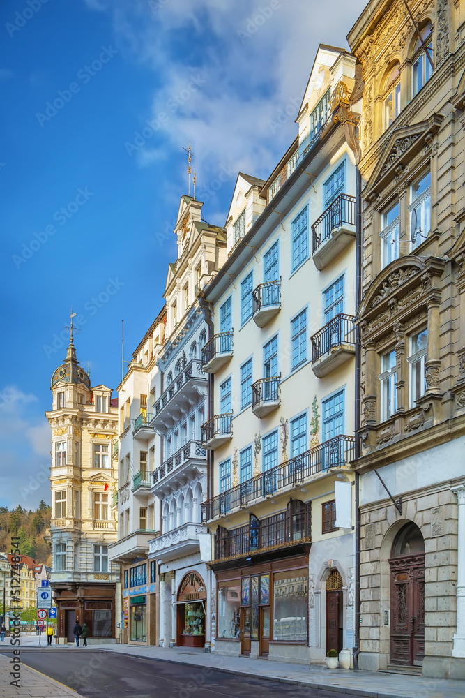Obraz premium Street in Karlovy Vary, Czech republic
