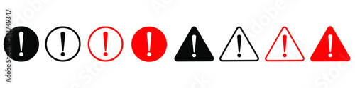 Danger sicon vector set. Caution illustration sign collection. error sign.