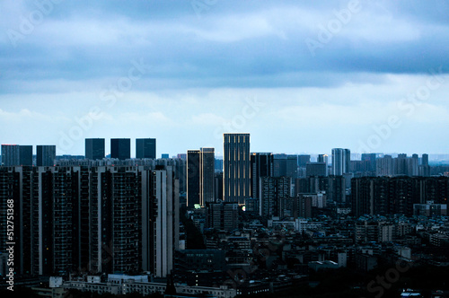 storm clouds over the city