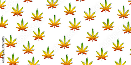 reagge jamaica with marijuana style pattern gradient background