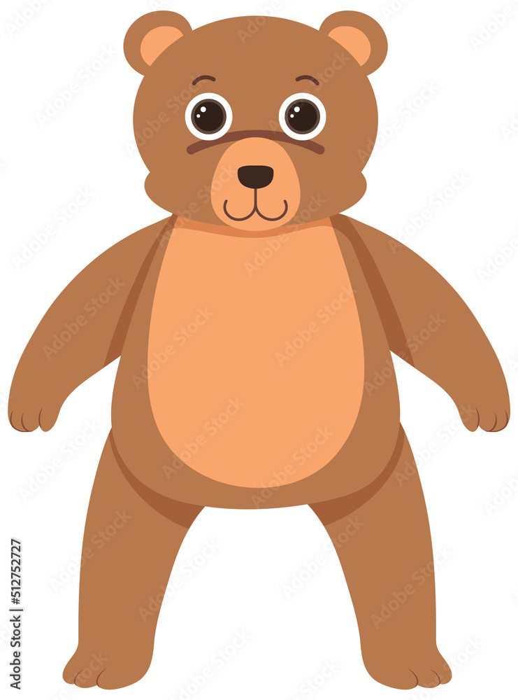 Cute bear in flat cartoon style Cute bear in flat cartoon style