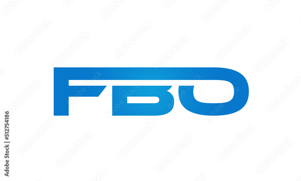 FBO letters Joined logo design connect letters with chin logo logotype icon concept FBO letters Joined logo design connect letters with chin logo logotype icon concept