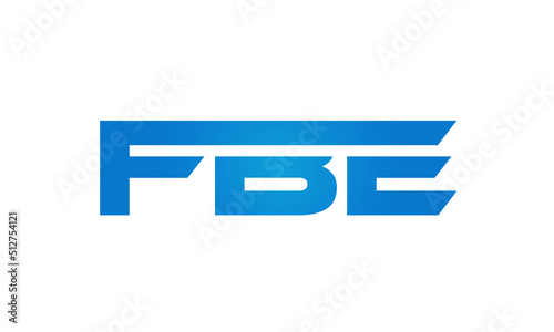 FBE letters Joined logo design connect letters with chin logo logotype icon concept