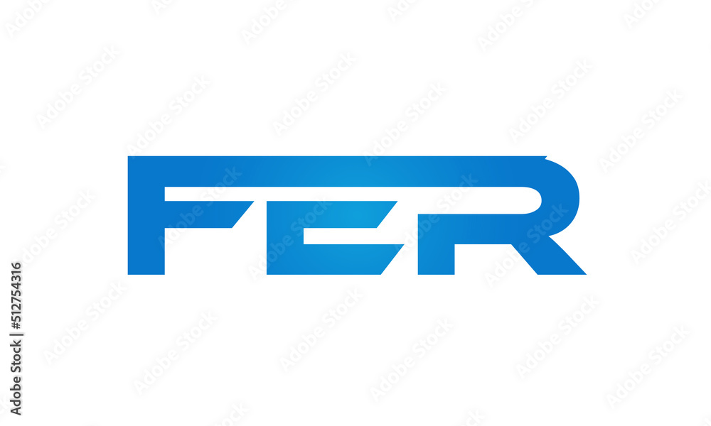 FER letters Joined logo design connect letters with chin logo logotype icon concept FER letters Joined logo design connect letters with chin logo logotype icon concept
