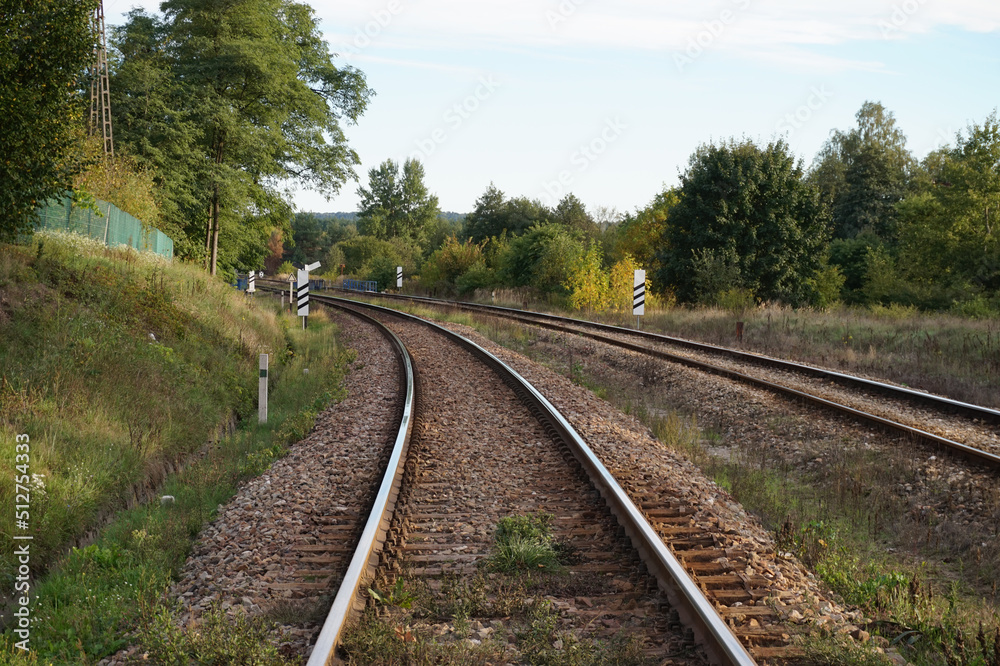 Train track/ railroad - perspective Train track/ railroad - perspective