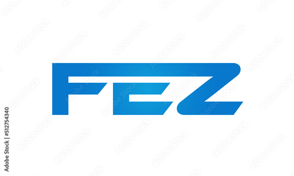 FEZ letters Joined logo design connect letters with chin logo logotype icon concept FEZ letters Joined logo design connect letters with chin logo logotype icon concept
