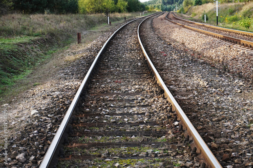 Train track/ railroad - perspective Train track/ railroad - perspective