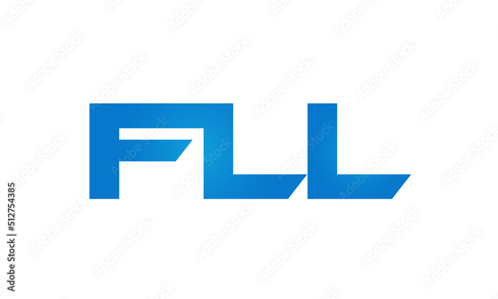 FLL letters Joined logo design connect letters with chin logo logotype icon concept FLL letters Joined logo design connect letters with chin logo logotype icon concept