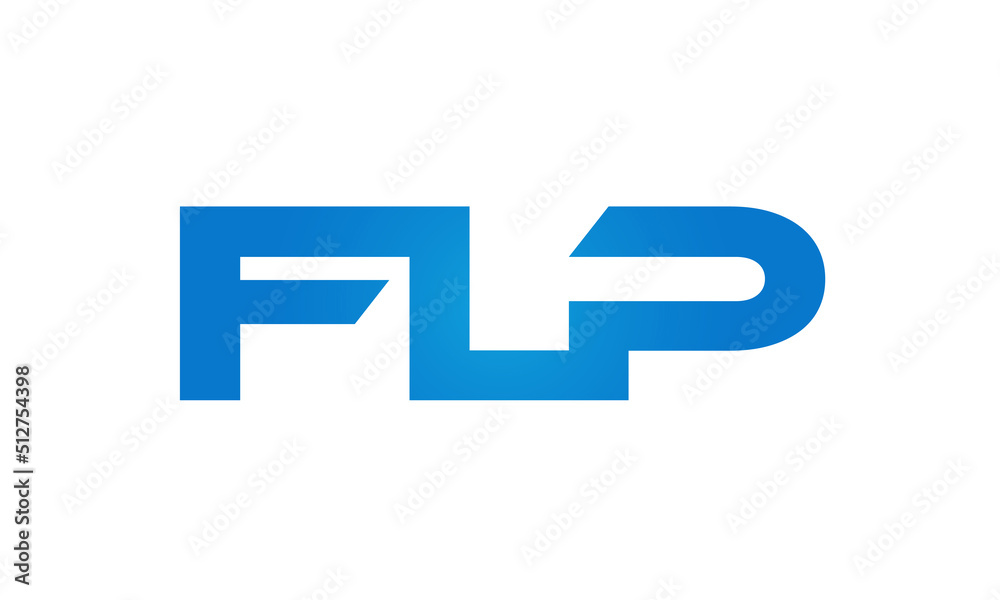 FLP letters Joined logo design connect letters with chin logo logotype icon concept