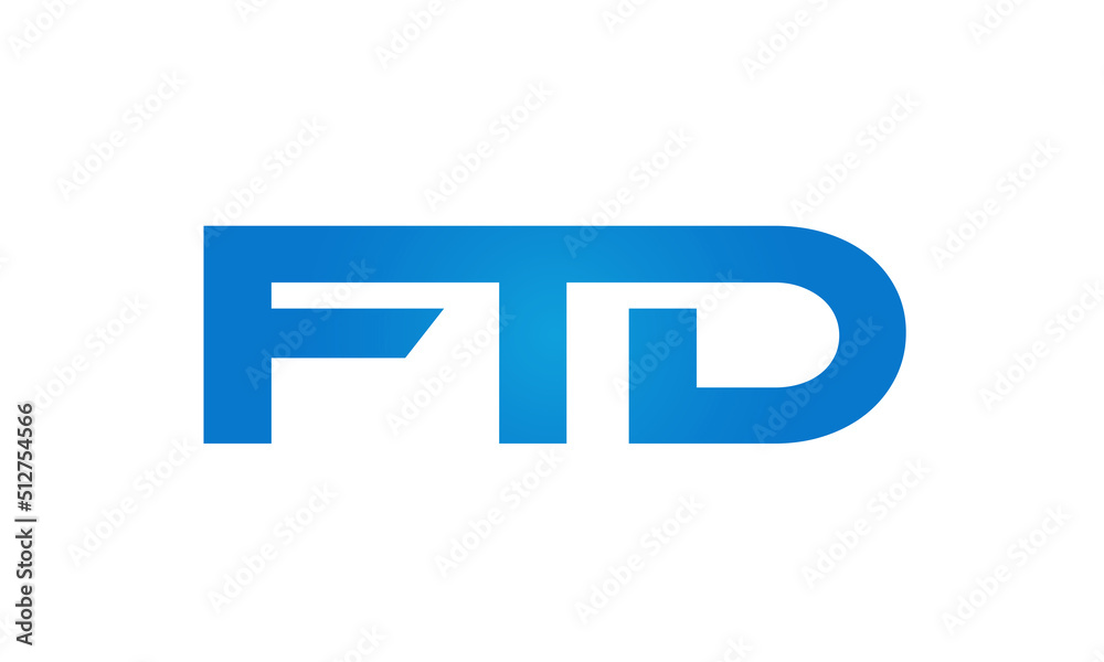 FTD letters Joined logo design connect letters with chin logo logotype icon concept FTD letters Joined logo design connect letters with chin logo logotype icon concept