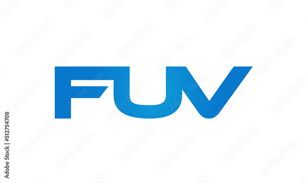 FUV letters Joined logo design connect letters with chin logo logotype icon concept FUV letters Joined logo design connect letters with chin logo logotype icon concept