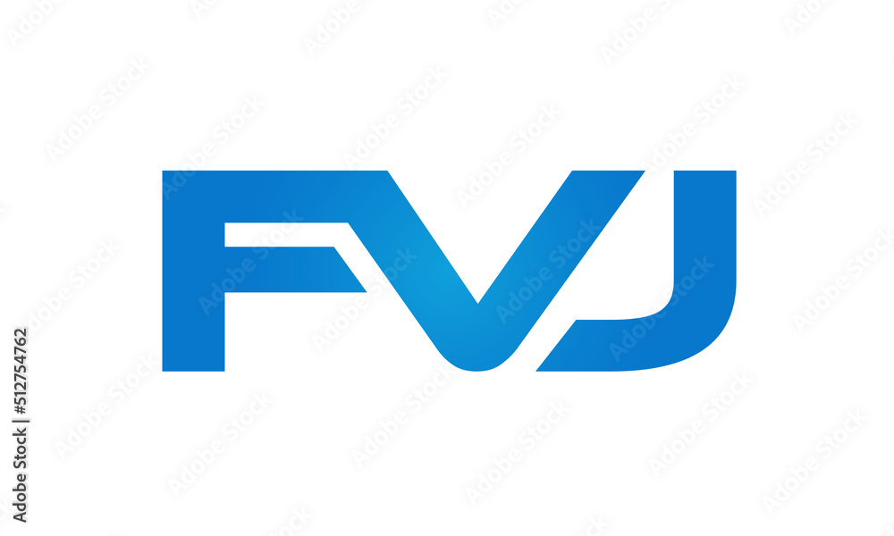 FVJ letters Joined logo design connect letters with chin logo logotype icon concept FVJ letters Joined logo design connect letters with chin logo logotype icon concept