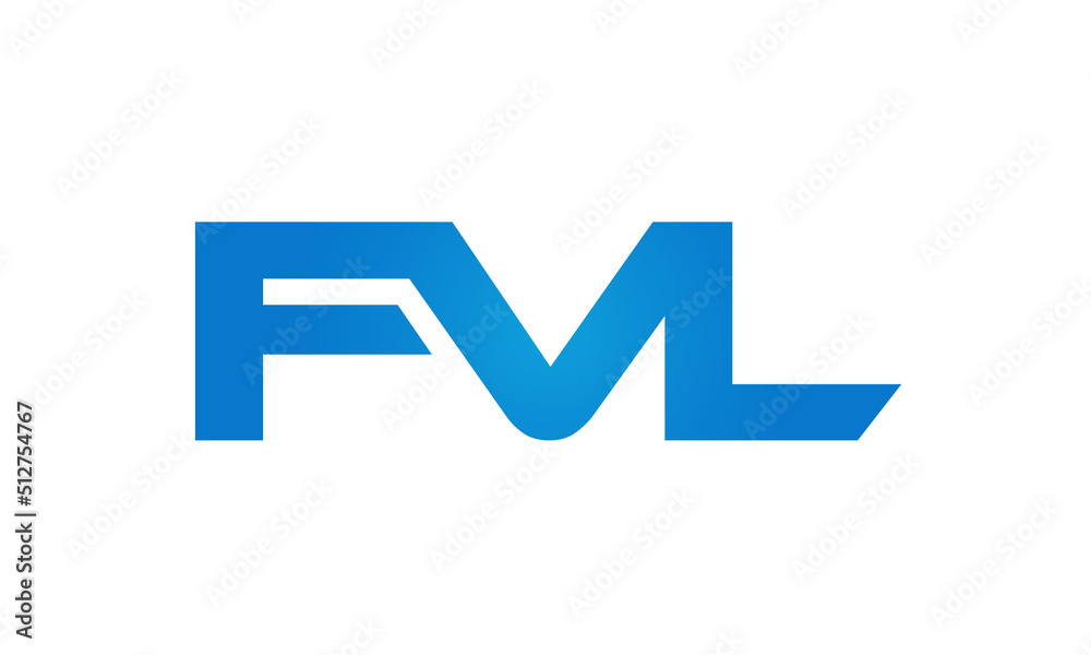 FVL letters Joined logo design connect letters with chin logo logotype icon concept FVL letters Joined logo design connect letters with chin logo logotype icon concept