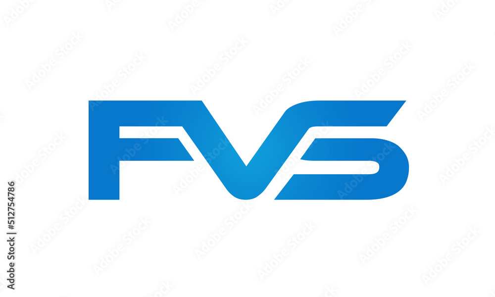 FVS letters Joined logo design connect letters with chin logo logotype icon concept FVS letters Joined logo design connect letters with chin logo logotype icon concept