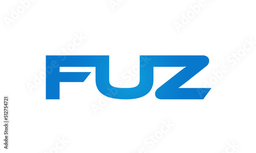 FUZ letters Joined logo design connect letters with chin logo logotype icon concept