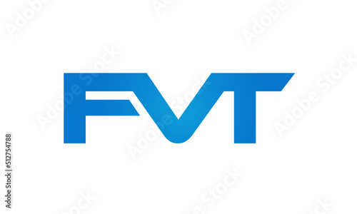 FVT letters Joined logo design connect letters with chin logo logotype icon concept