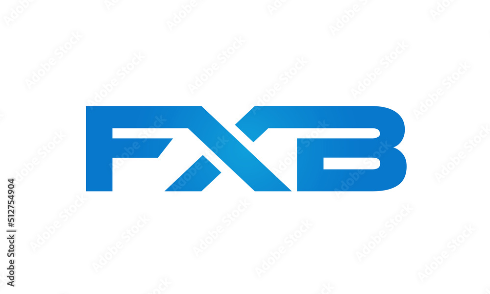 FWB letters Joined logo design connect letters with chin logo logotype icon concept FWB letters Joined logo design connect letters with chin logo logotype icon concept