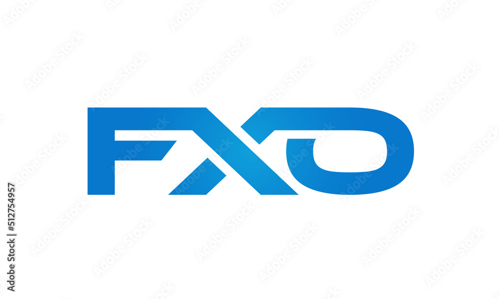FXO letters Joined logo design connect letters with chin logo logotype icon concept FXO letters Joined logo design connect letters with chin logo logotype icon concept