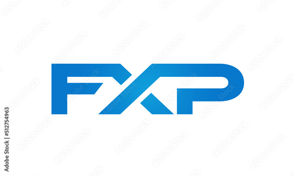 FXP letters Joined logo design connect letters with chin logo logotype icon concept FXP letters Joined logo design connect letters with chin logo logotype icon concept