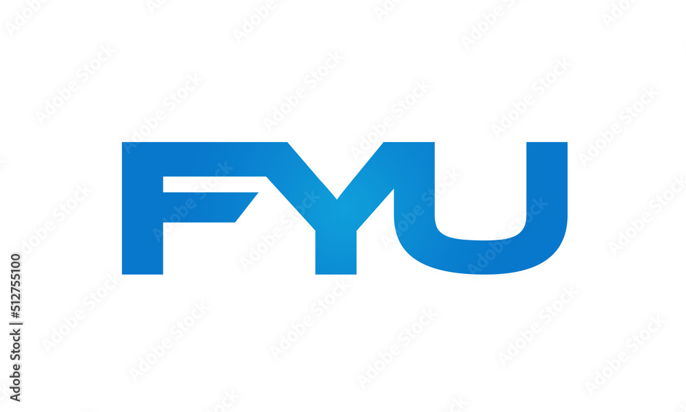 FYU letters Joined logo design connect letters with chin logo logotype icon concept FYU letters Joined logo design connect letters with chin logo logotype icon concept