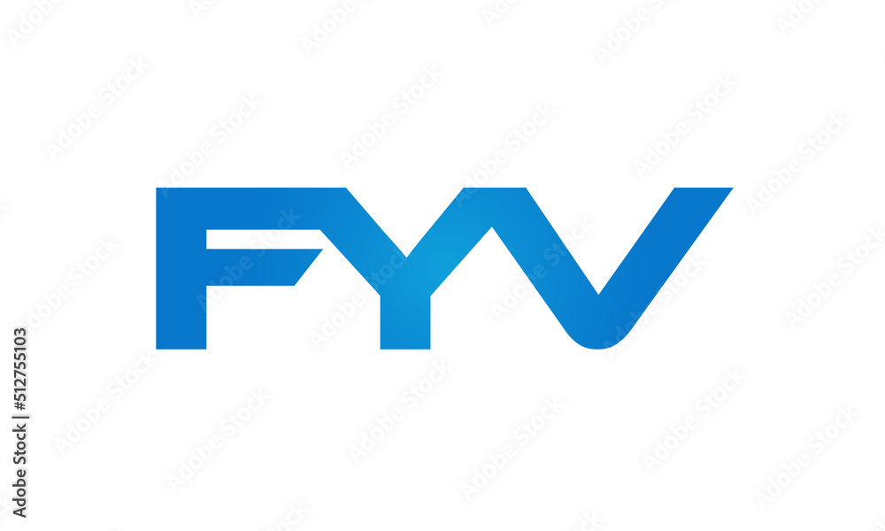 FYV letters Joined logo design connect letters with chin logo logotype icon concept FYV letters Joined logo design connect letters with chin logo logotype icon concept