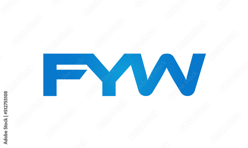 FYW letters Joined logo design connect letters with chin logo logotype icon concept FYW letters Joined logo design connect letters with chin logo logotype icon concept