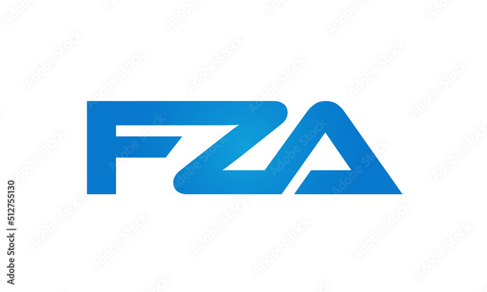 FZA letters Joined logo design connect letters with chin logo logotype icon concept FZA letters Joined logo design connect letters with chin logo logotype icon concept