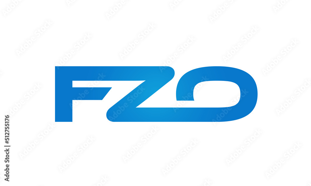 FZO letters Joined logo design connect letters with chin logo logotype icon concept FZO letters Joined logo design connect letters with chin logo logotype icon concept