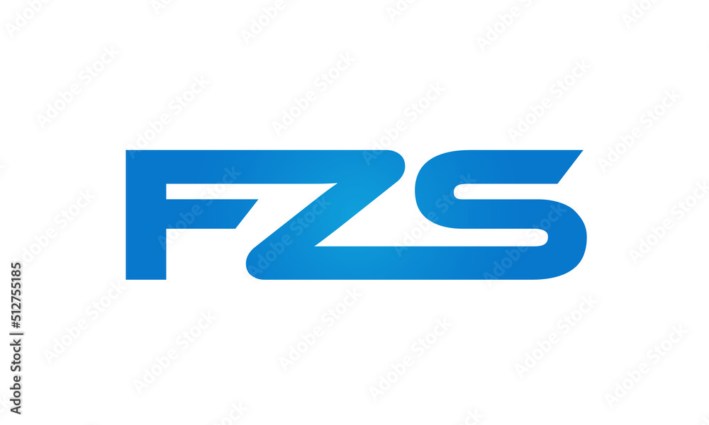 FZS letters Joined logo design connect letters with chin logo logotype icon concept FZS letters Joined logo design connect letters with chin logo logotype icon concept