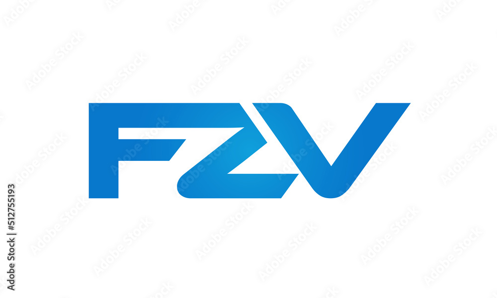 FZV letters Joined logo design connect letters with chin logo logotype icon concept FZV letters Joined logo design connect letters with chin logo logotype icon concept