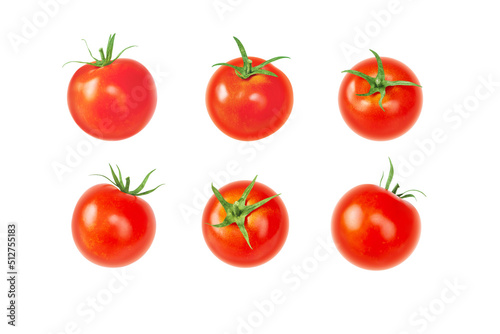Tomato red vegetable set isolated on white