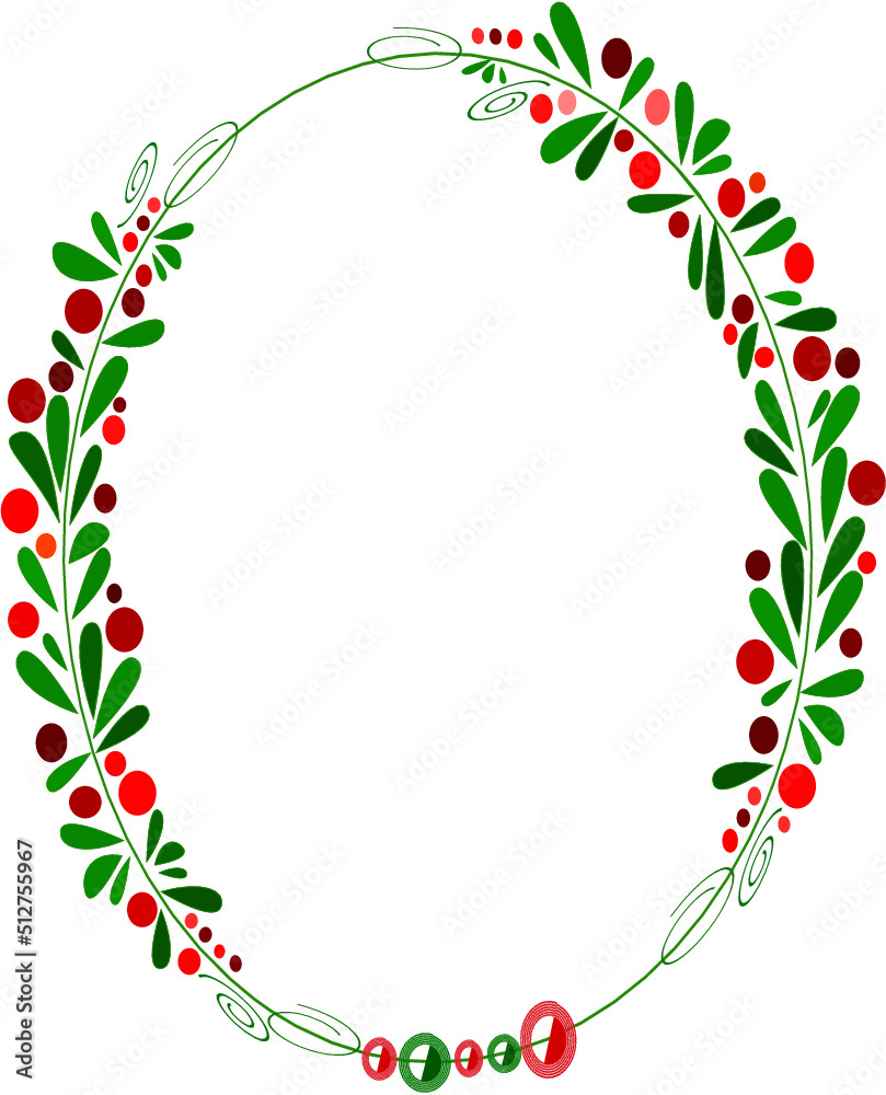 Christmas frame with holly berries. Christmas frame with holly berries.
