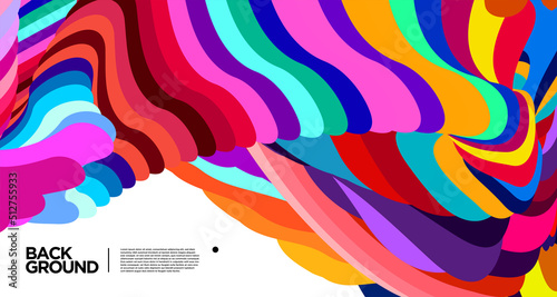 Vector colorful abstract fluid background for banner template