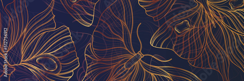 Art nouveau style butterfly background. 1920-1930 years vintage design. Symbol motif design.