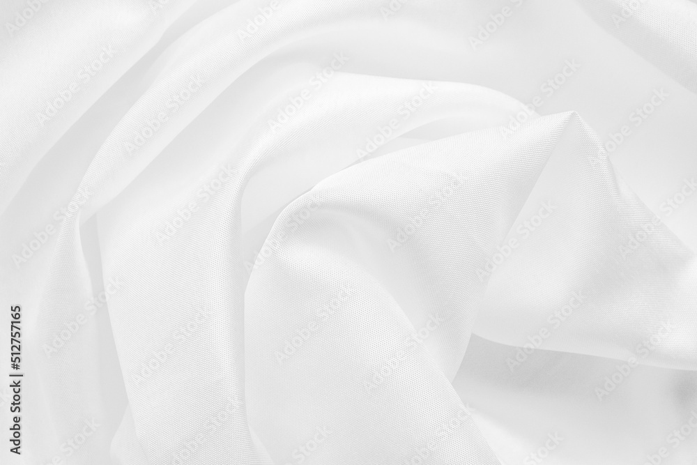 Abstract white fabric with soft wave texture background
