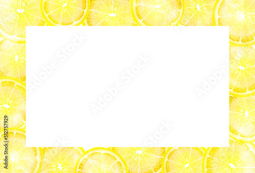 レモンフレームの暑中見舞いはがき