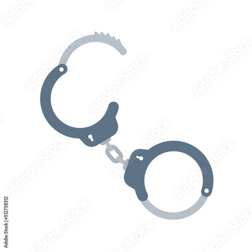 Handcuffs. Chains for detaining offenders.